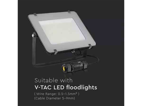 Kabelsamler VT-868 sort V-TAC med IP68 vandtæthed, 450V AC, 16A