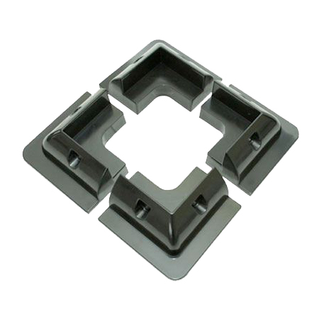 Solcellepanelhjørneholder TIPA - sort, pakke med 4 stk, til 20-50mm aluminiumsramme, egnet til campingvognstag