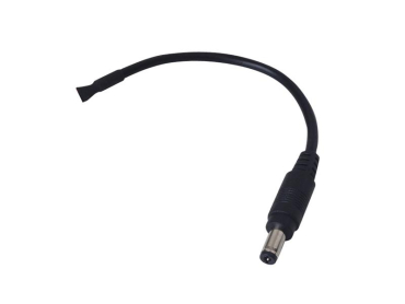 DC-stik 2,1 x 5,5 x 11mm med 19cm kabelstik - TIPA