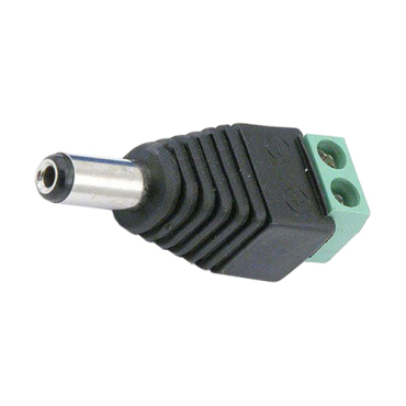 DC 2,1mm terminalstik med skruer TIPA