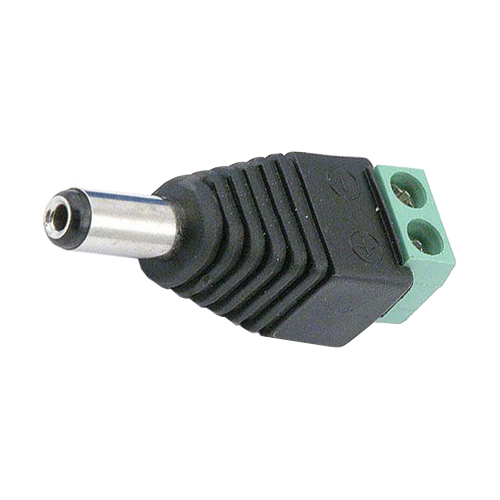 DC 2,1mm terminalstik med skruer TIPA