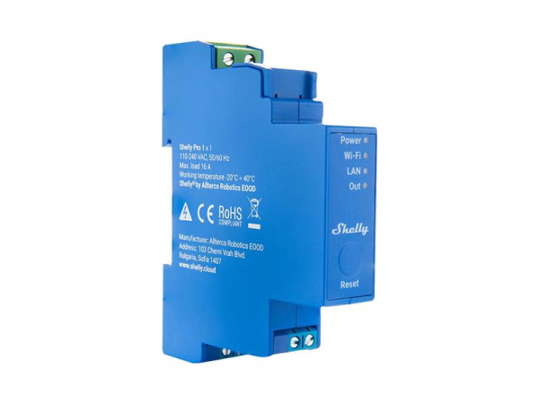 DIN rail relay SHELLY PRO 1 Wi-Fi