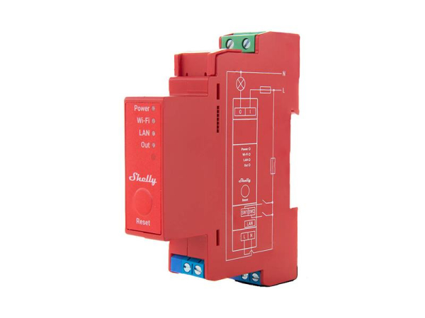 DIN rail relay SHELLY PRO 1PM Wi-Fi LAN