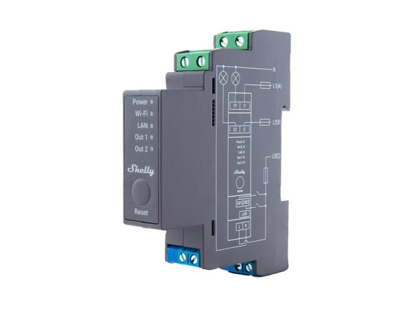 DIN rail relay SHELLY PRO 2 Wi-Fi