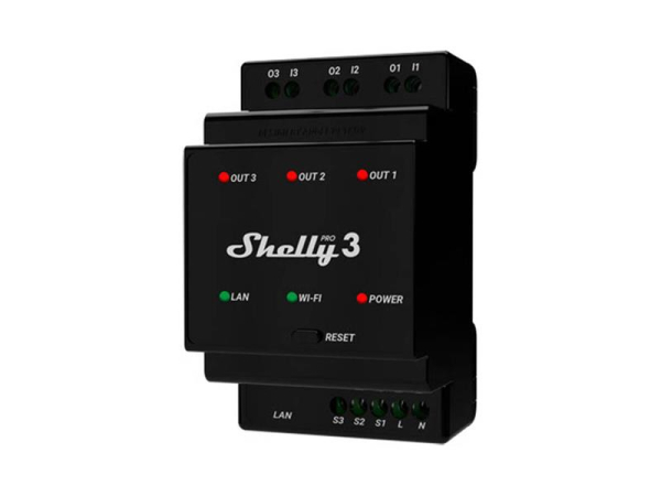 DIN rail relay SHELLY PRO 3 Wi-Fi