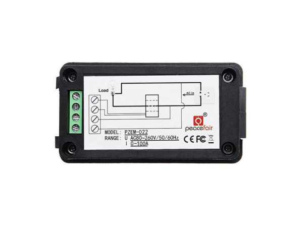 Wattmeter Multitester V-A-P-F-COSfi PZEM022 HADEX - Måler Spænding, Strøm, Effekt, Energi, Frekvens, Effektfaktor