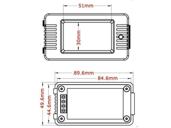 Wattmeter Multitester V-A-P-F-COSfi PZEM022 HADEX - Måler Spænding, Strøm, Effekt, Energi, Frekvens, Effektfaktor