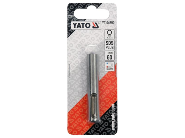 Adapter SDS+ HEX 1/4" 60 mm stål 40CR YATO YT-04690