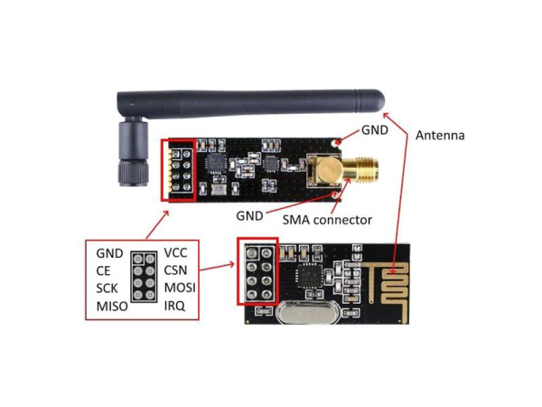 Adapter for wireless module NRF24L01