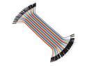 Dupont forbindelseskabler 40pin, 20cm, han-han - TIPA, kan opdeles efter behov