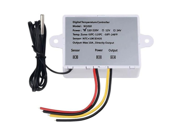 Digital termostat TIPA XK-W1010, temperaturområde -50 til +120 °C, 230V