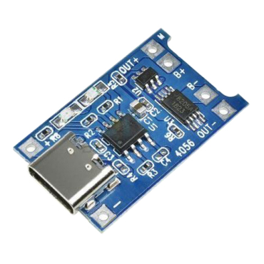 Li-Ion opladermodul 1A med beskyttelse, IC TP4056 (USB C) - TIPA