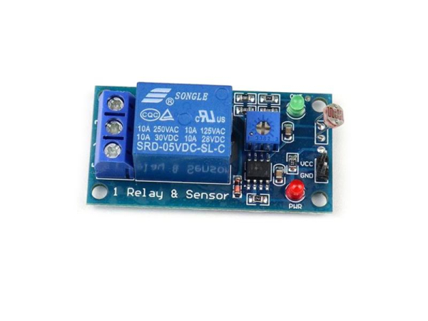 Lysfølsom sensor med relæ TIPA, modul med LM393, 5V DC