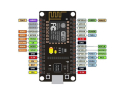 NodeMCU-board med stikforbindelser