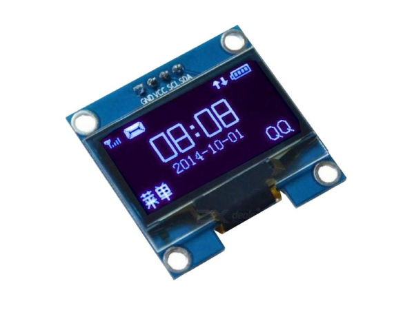 OLED-display 0.96" 128x64 blå tegn IIC/I2C 4-pin TIPA