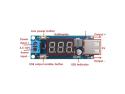 Spændingsomformer TIPA 4.5-40V til 5V/2A, USB + voltmeter, trin-ned konverter
