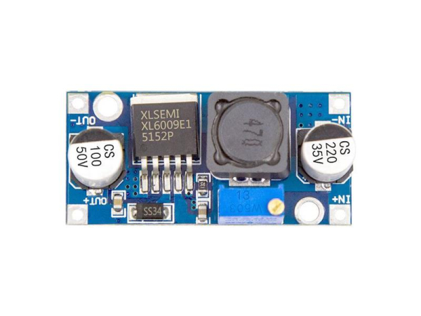 Spændingsomformer 4A step-up med XL6009, justerbar DC-DC 3-33V, TIPA