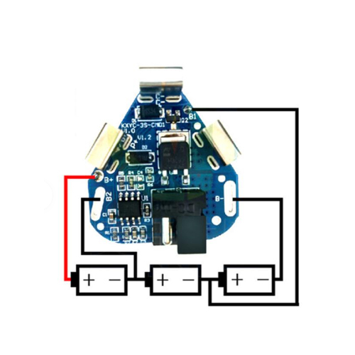 Protection circuit for 3 Li-Ion cells 18650 10.8V for tools