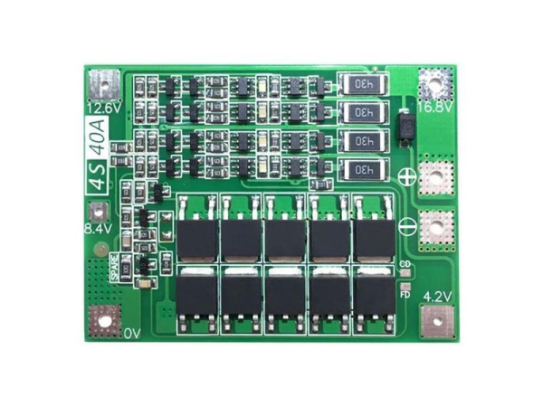 Beskyttelses- og balanceringsmodul TIPA til 4 Li-Ion celler 18650, op til 40A, egnet til 14.8V og 16.8V