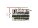 Protective circuit and balancer for 4 LiFePO4 cells, current up to 100A