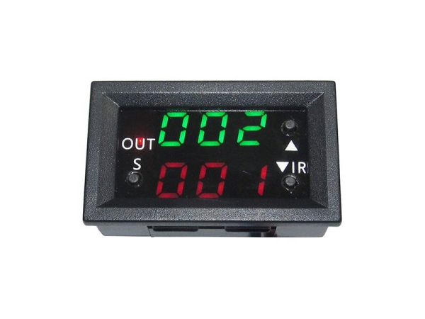 Tidsafbryder 0-999 sekunder, 0-999 minutter, 0-999 timer med to tider sort TIPA