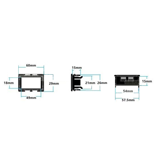 Tidsafbryder 0-999 sekunder, 0-999 minutter, 0-999 timer med to tider sort TIPA