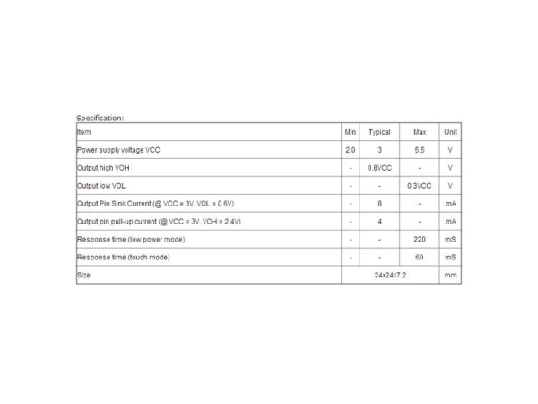 Touch Capacity Switch TTP223B