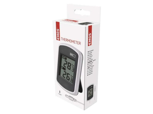 Kablet Termometer EMOS E0041 med Indendørs og Udendørs Temperaturvisning