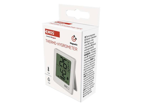 Digitalt Termometer EMOS E0345 med Hygrometer, Indendørs Temperatur og Luftfugtighed, Magnetisk Montering