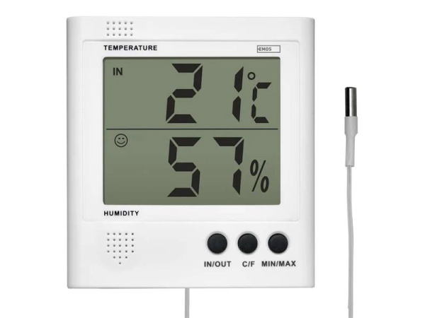 Digitalt termometer EMOS RS8471 med ledning, indendørs og udendørs temperatur, fugtighed