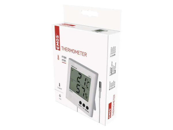 Digitalt termometer EMOS RS8471 med ledning, indendørs og udendørs temperatur, fugtighed