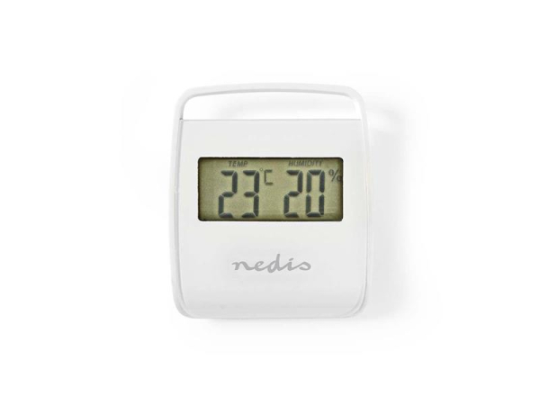 Termometer og hygrometer NEDIS WEST100WT, indendørs klimakontrol, hvid