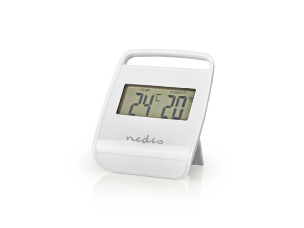 Termometer og hygrometer NEDIS WEST100WT, indendørs klimakontrol, hvid