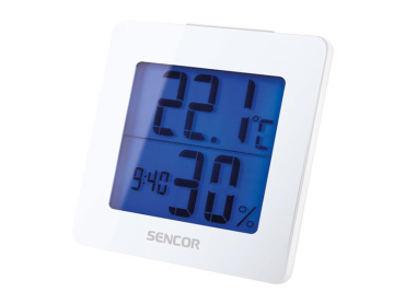 Termometer SENCOR SWS 1500 W Vejrstation med Indendørs Temperatur og Luftfugtighed, LCD Display, Vækkeur