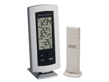 Radiostyret vejrstation TECHNO LINE WS 9140 med termometer og alarmfunktion