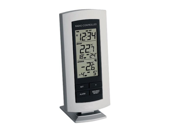 Radiostyret vejrstation TECHNO LINE WS 9140 med termometer og alarmfunktion