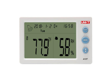 Termometer og fugtmåler UNI-T A13T med stort display og alarmfunktion