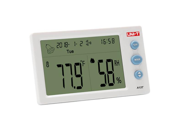 Termometer og fugtmåler UNI-T A13T med stort display og alarmfunktion
