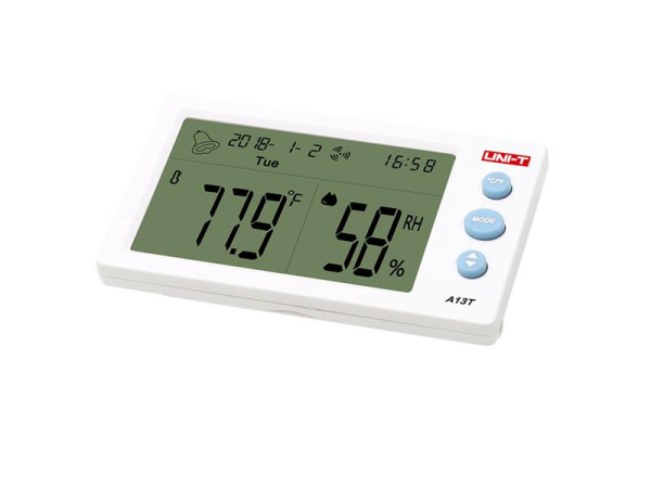 Termometer og fugtmåler UNI-T A13T med stort display og alarmfunktion