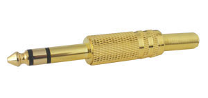 Stereo Jackstik 6.3 metal guld TIPA