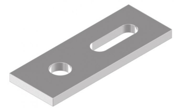 Monteringsadapter til kombiskruer TIPA A2 80x30x4 mm