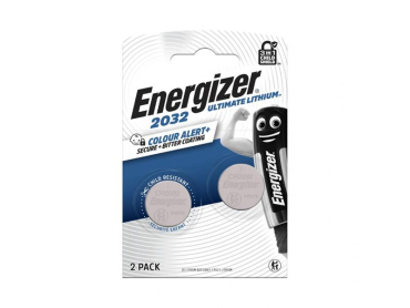 CR2032 lithium knapcellebatteri 3V Energizer Ultimate Lithium 2 stk/blister -30°C