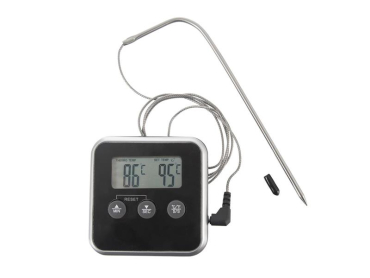Køkken Stegetermometer ORION med Probe og Timer - Digitalt, Temperaturområde -20°C til +300°C