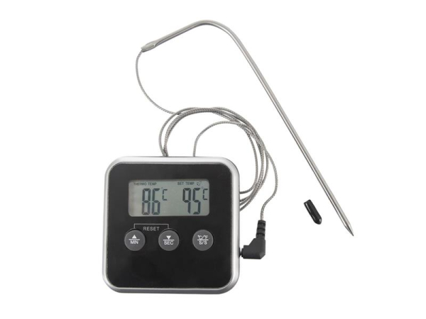 Køkken Stegetermometer ORION med Probe og Timer - Digitalt, Temperaturområde -20°C til +300°C