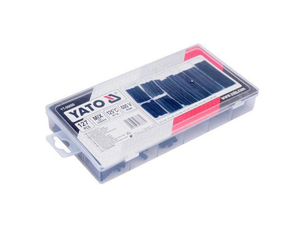 Krympeflex sæt 127 stk med modstand op til 600V og 125°C YATO