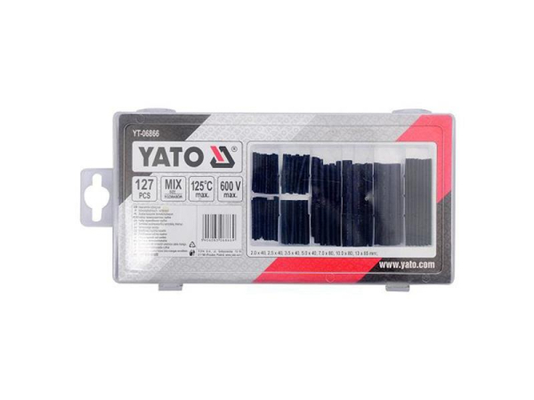 Krympeflex sæt 127 stk med modstand op til 600V og 125°C YATO