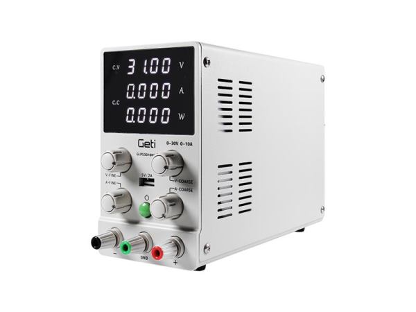 Laboratorie strømforsyning GLPS3010HW GETI 0-30V/0-10A