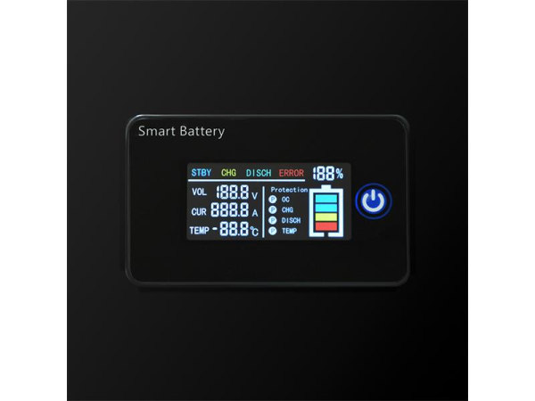 LiFePO4 Batteri 12,8V 100Ah GETI GBL-12-100B med Bluetooth og display