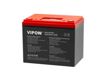 LiFePO4 Batteri 12.8V 100Ah VIPOW BAT0499 med Bluetooth