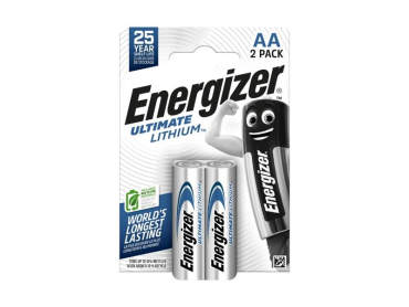 AA R6 1.5V Energizer Ultimate Lithium batteri, 2 stk. –40°C